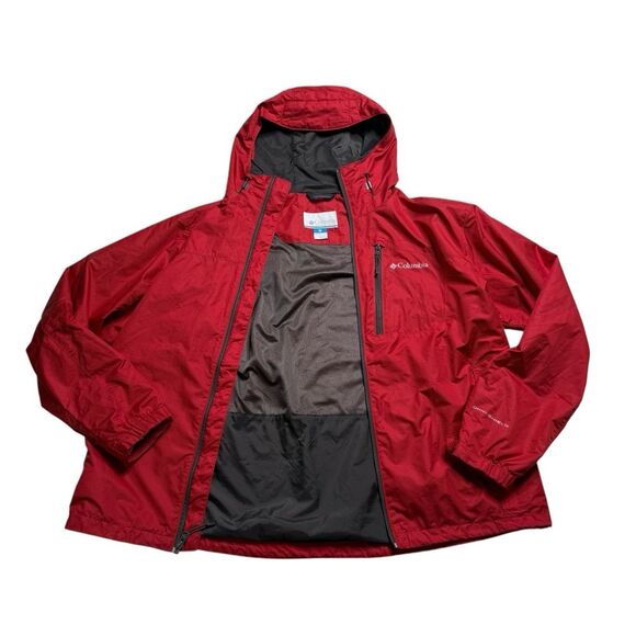 Columbia Men’s Hooded Omni-Shield Water Resistant Jacket Red Sz XL - Picture 7 of 14